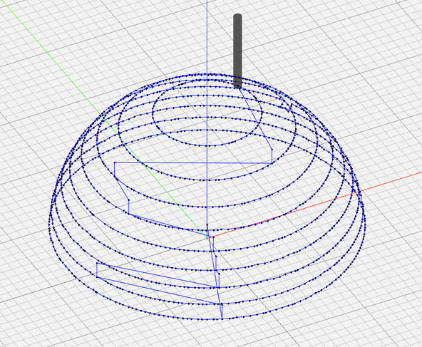A clunky rending of the generated gcode paths.