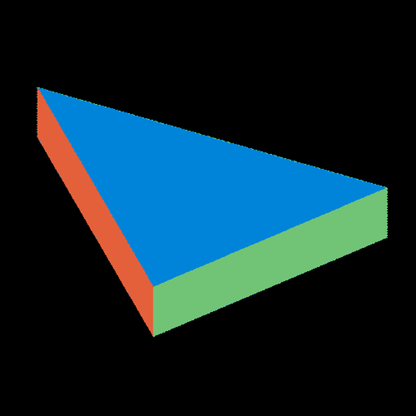 Unit Gradient Field construction of a Triangle.